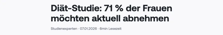 Schlagzeile: Diaet-Studie